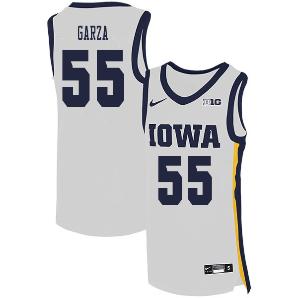 2020 Men #55 Luka Garza Iowa Hawkeyes College Basketball Jerseys Sale-White - Click Image to Close